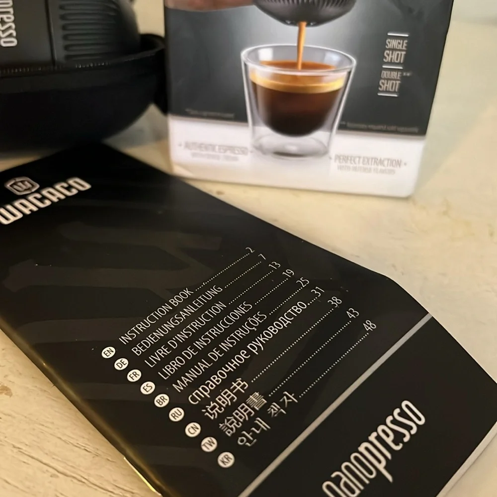 Wacaco nanopresso portable espresso maker in box